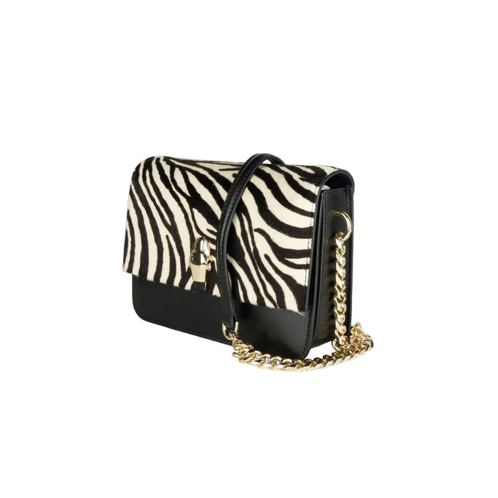 Cavalli Class Black And White Shoulder Bag