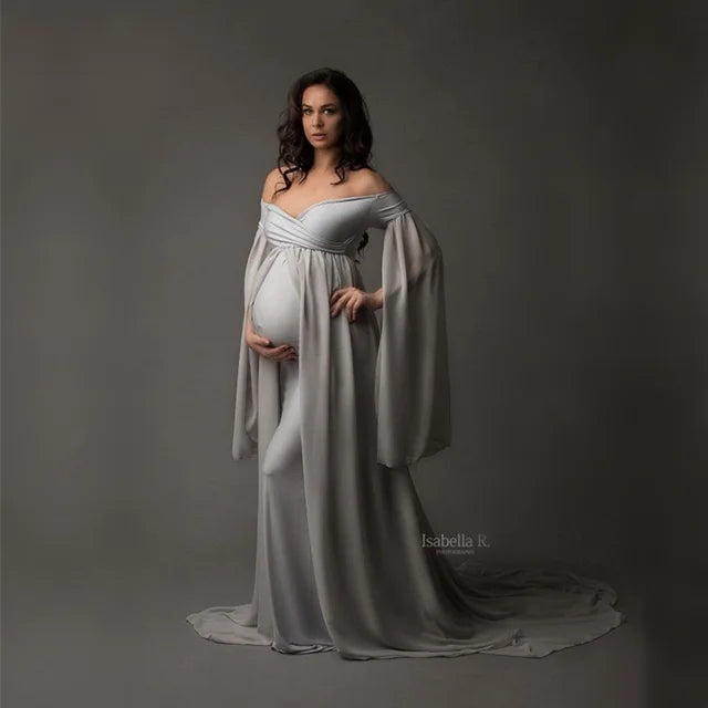 Elegant Maternity Gown Lace Maxi Dress Pregnant Women Photography Pregnancy Maternity Dresses for Photo Shoot