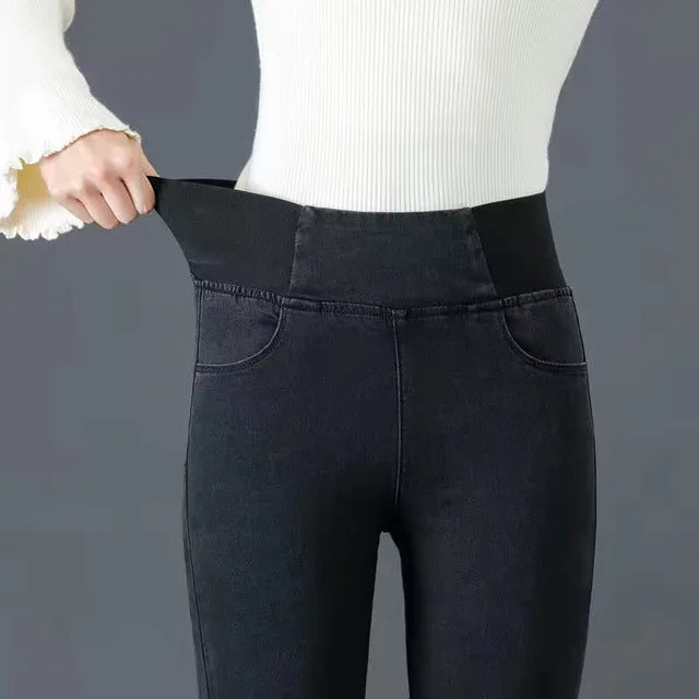 Jeans Oversize 26-38 Slim Denim Pants Women's High Waist Skinny Jean Vintage Wash Pencil Stretch Leggings
