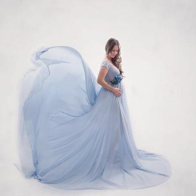 Maternity Chiffon Maternity Photography Dresses Sexy Pregnancy Dress Maxi Maternity Gown AwsomU