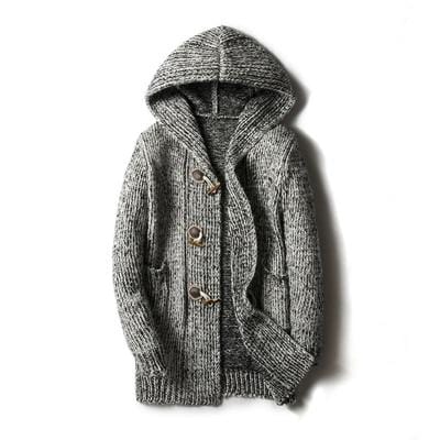 Men's Sweater DIMUSI Winter Men's Sweaters Fashion Male Long Knitted Sweater Hooded AwsomU