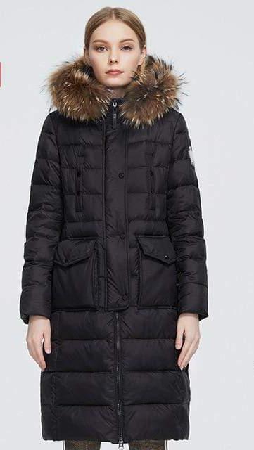 Women's Jacket Astrid 2020 New Winter Women's coat women long warm black Jacket with fox fur hood AwsomU