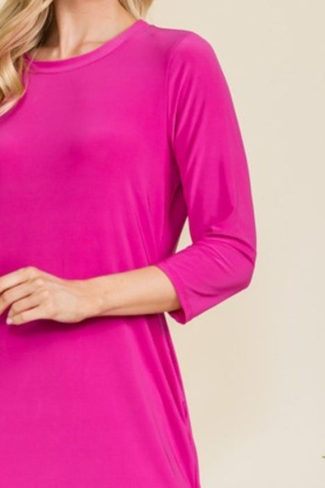 Women's Fashion Tops 2024 Round Neck Midi Dress