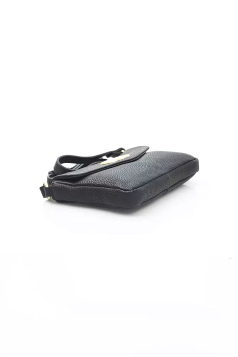 La Martina Black Leather Women Crossbody