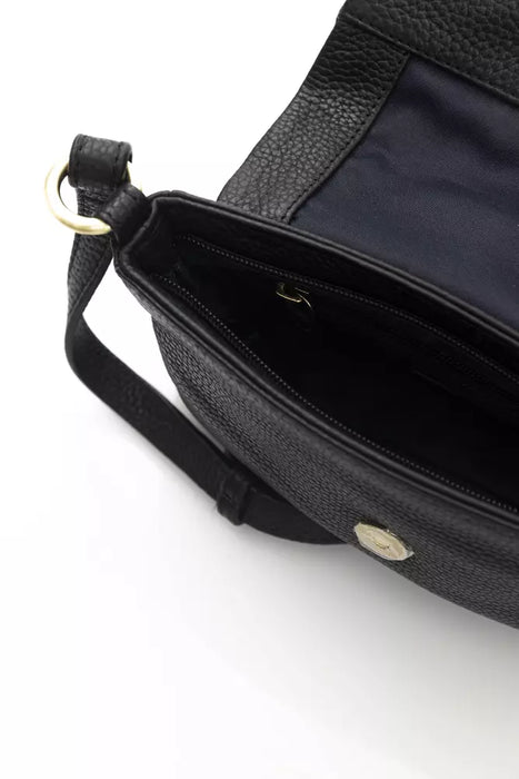 La Martina Black Leather Women Crossbody
