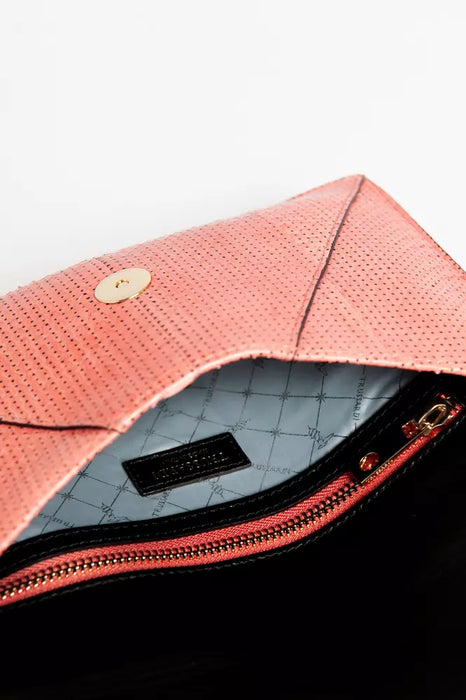 Trussardi Pink Leather Women Clutch