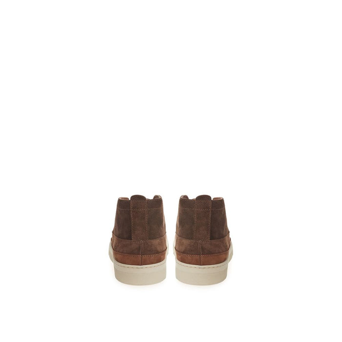 Lardini Elegant Suede Sneakers in Rich Brown