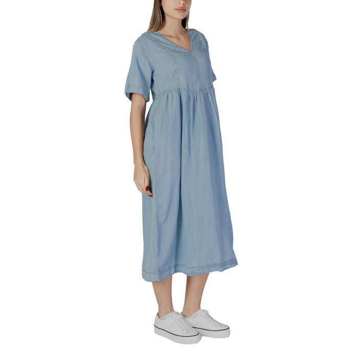 B.Young Light Blue Cotton Dress