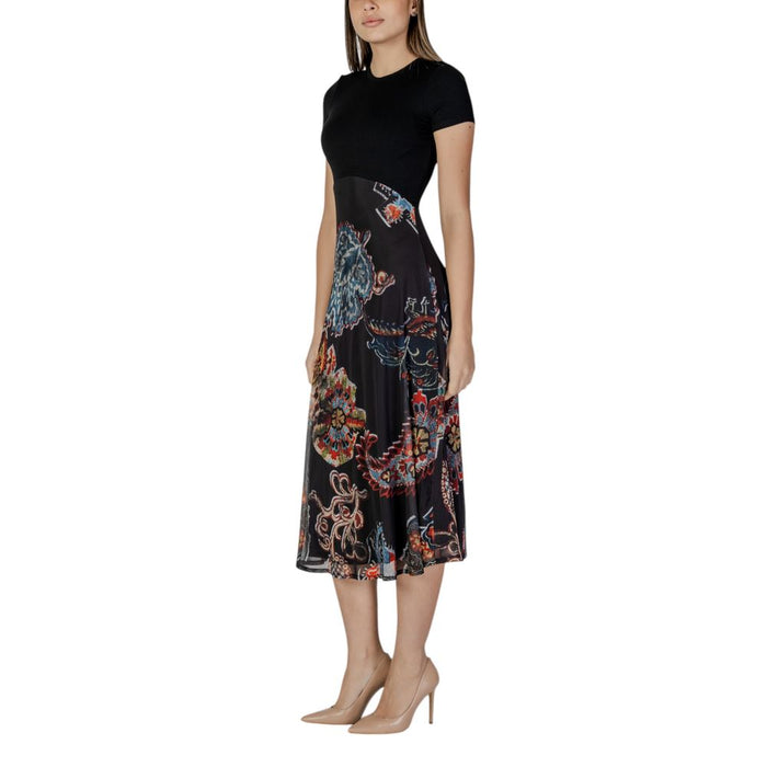 Desigual Black Viscose Dress
