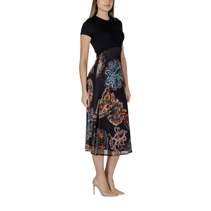Desigual Black Viscose Dress