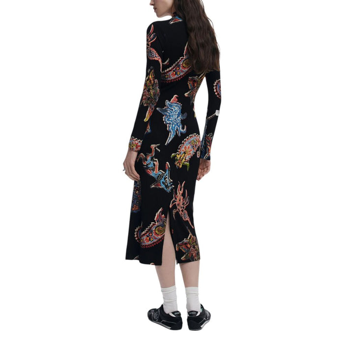 Desigual Black Viscose Dress