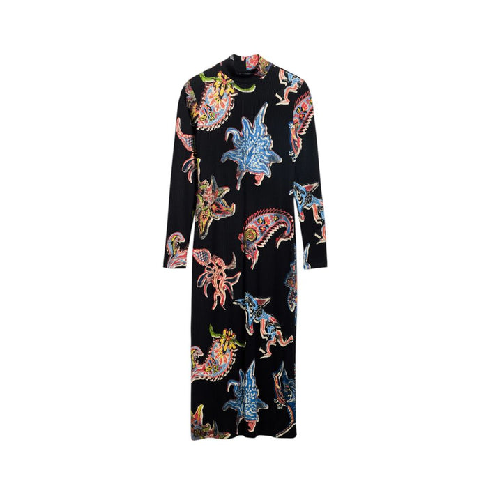 Desigual Black Viscose Dress