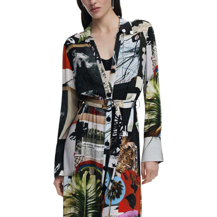 Desigual Gray Viscose Dress