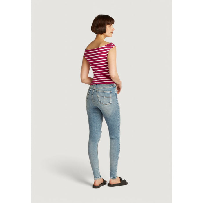 Tommy Hilfiger Jeans Red Cotton Tops & T-Shirt