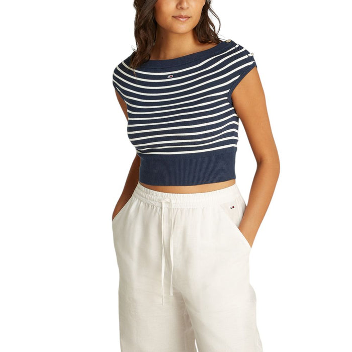 Tommy Hilfiger Jeans Blue Cotton Tops & T-Shirt