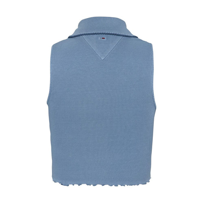 Tommy Hilfiger Jeans Blue Cotton Rigenerato Tops & T-Shirt
