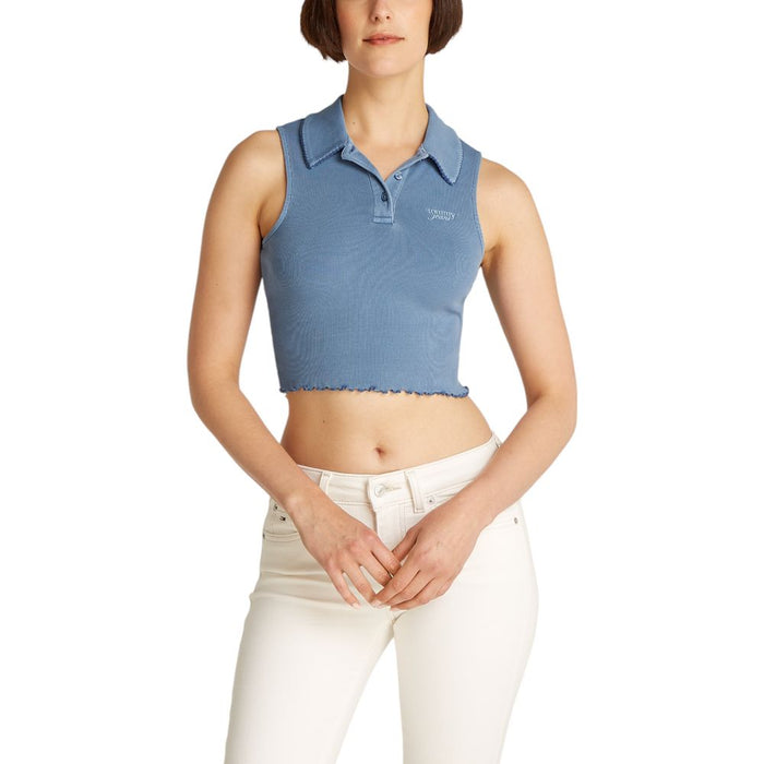 Tommy Hilfiger Jeans Blue Cotton Rigenerato Tops & T-Shirt