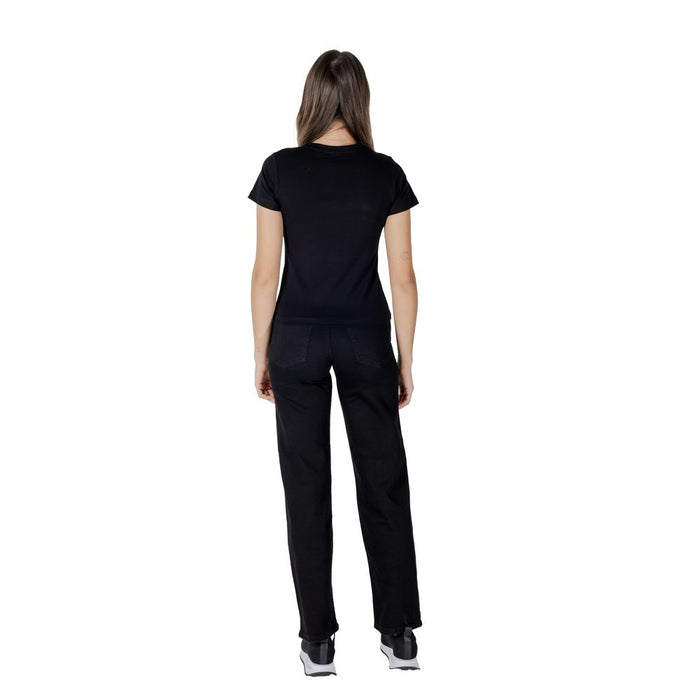 Guess Active Black Cotton Tops & T-Shirt