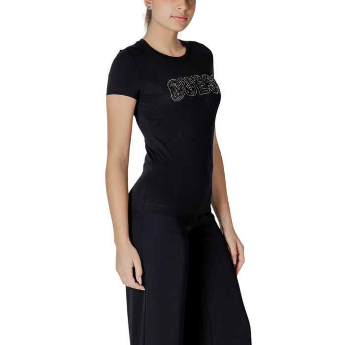 Guess Black Cotton Tops & T-Shirt