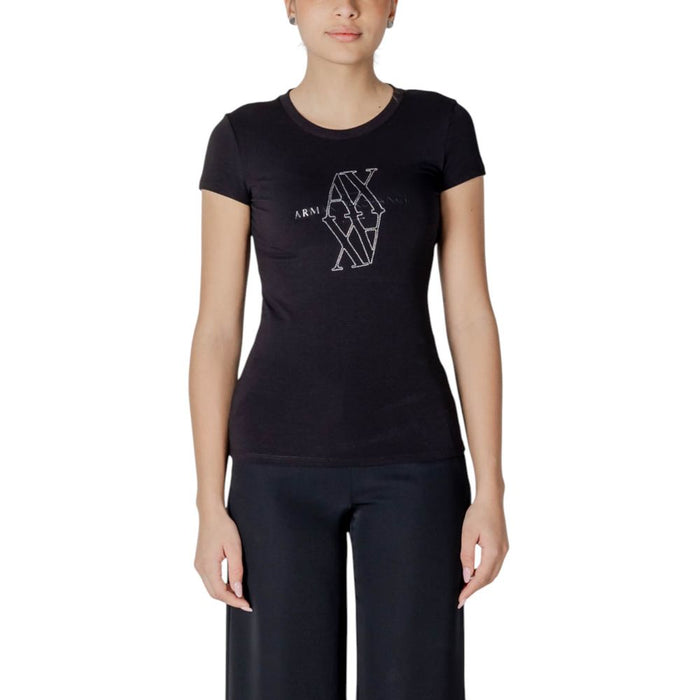 Armani Exchange Black Cotton Tops & T-Shirt