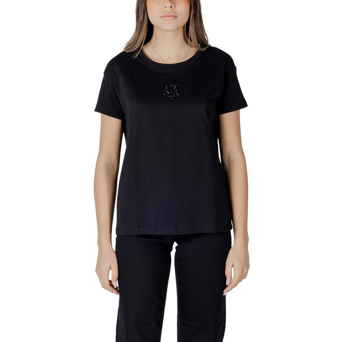 Armani Exchange Black Cotton Tops & T-Shirt
