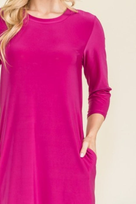 Women's Fashion Tops 2024 Round Neck Midi Dress