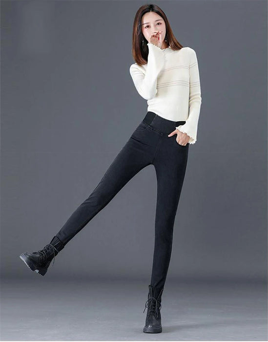 Jeans Oversize 26-38 Slim Denim Pants Women's High Waist Skinny Jean Vintage Wash Pencil Stretch Leggings