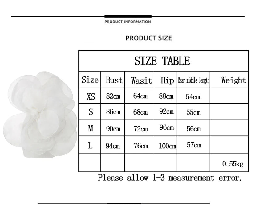 New Style White Oblique Shoulder Decorative Flower Dress Women's Wedding Party One Shoulder dress