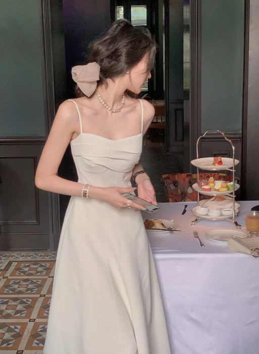 Two Piece Fall Solid Color Dress Woman Ladies Elegant Dress Women White Party Wedding