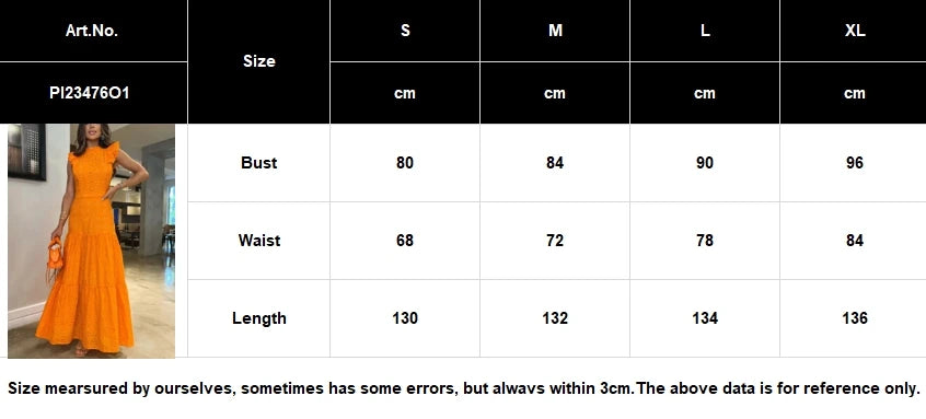 Bohemian Hollow Out Women Dress O Neck Flying Sleeve Button Long Dress Summer Chic Casual Beach Women Clothing