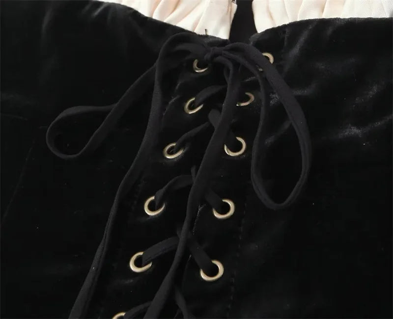 Black Strapless Christmas Dress Sexy A Line Vintage Velvet Party Dresses Mini Elegant Womens Dresses