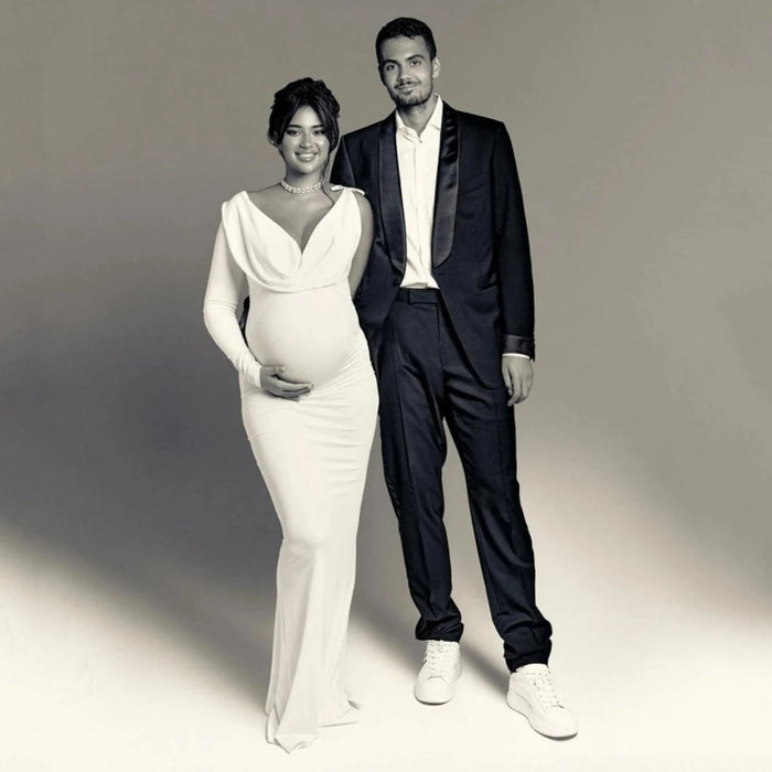 Bodycon Maternity Outfit Full Sleeve Stretchy Baby Shower Long Dresses