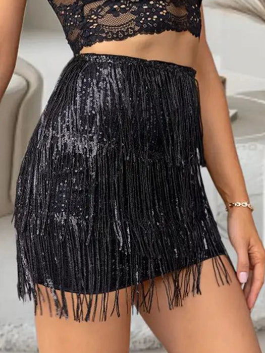 Sequin mini skirt women summer luxury party skirts night club outfits high waist pencil skirt