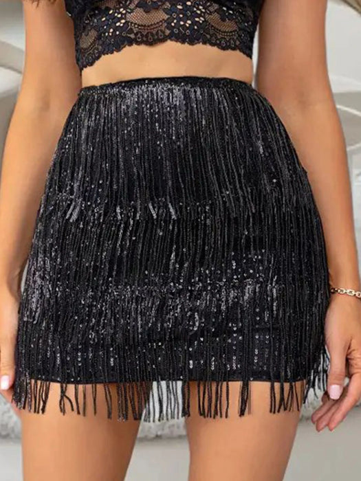 Sequin mini skirt women summer luxury party skirts night club outfits high waist pencil skirt