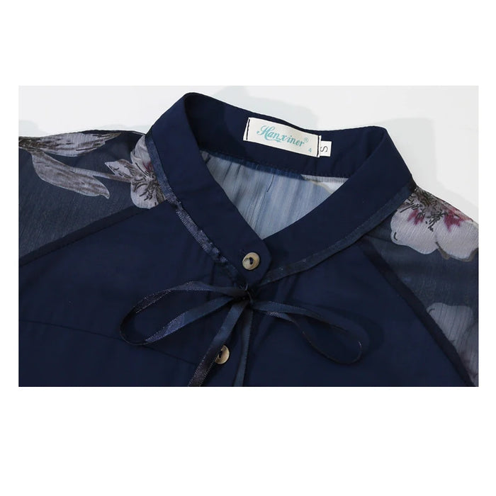 Summer Women Chiffon Blouse Shirt Tops Short Sleeve