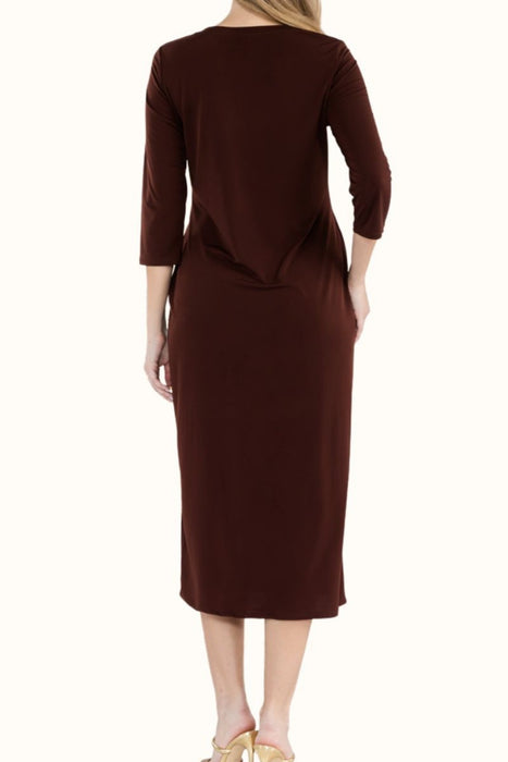 Women's Fashion Tops 2024 Round Neck Midi Dress