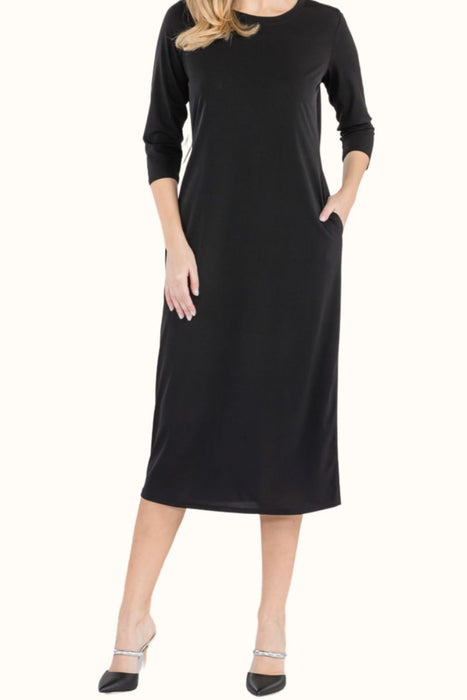 Women's Fashion Tops 2024 Round Neck Midi Dress