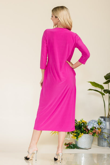 Women's Fashion Tops 2024 Round Neck Midi Dress