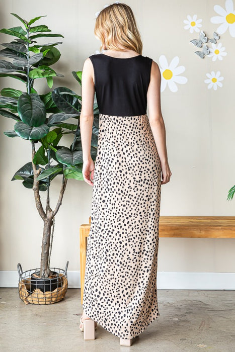 Women's Fashion Tops 2024 Slit Animal Print V-Neck Wide Strap Dress