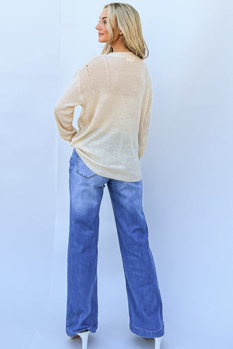 Women's Fashion Tops 2024 GRATEFUL Long Sleeve Knit Top