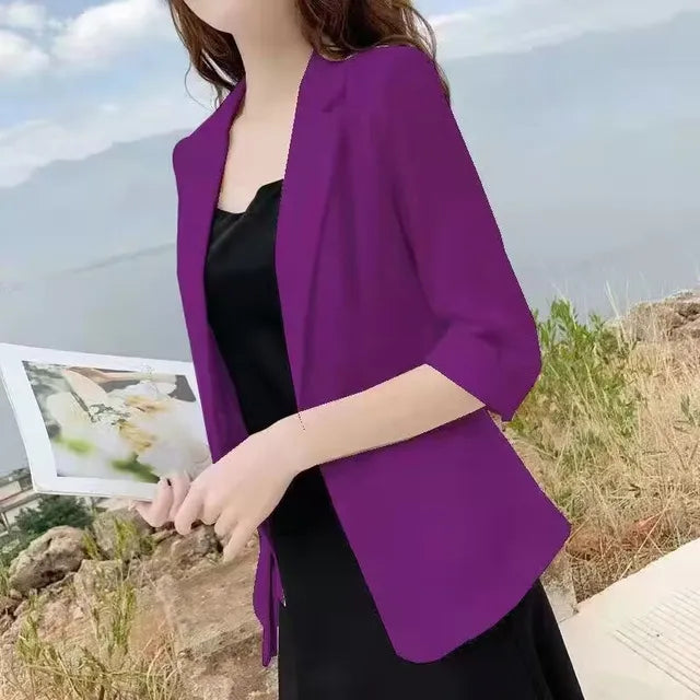 Fashion Women's Jacket Solid Color Yellow Black Cotton Fabric Loose Oversize Coat Spring Summer Jackets Women's Suit