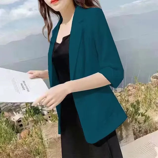 Fashion Women's Jacket Solid Color Yellow Black Cotton Fabric Loose Oversize Coat Spring Summer Jackets Women's Suit