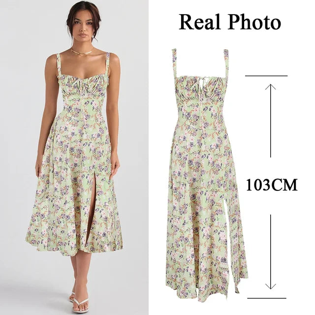 Elegant A Line Midi Dress Sexy Spaghetti Strap Lace Up Red Holiday Party Dresses Summer Dresses Women