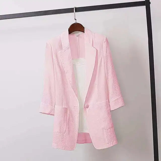 Fashion Women's Jacket Solid Color Yellow Black Cotton Fabric Loose Oversize Coat Spring Summer Jackets Women's Suit