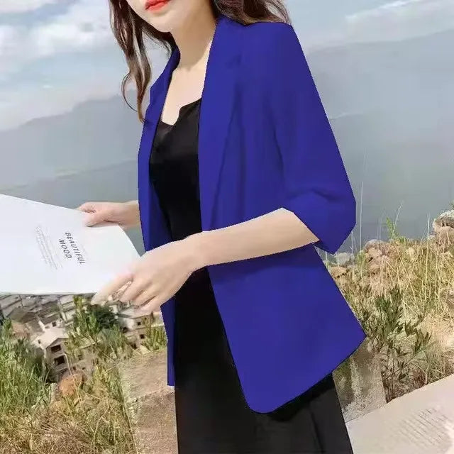 Fashion Women's Jacket Solid Color Yellow Black Cotton Fabric Loose Oversize Coat Spring Summer Jackets Women's Suit