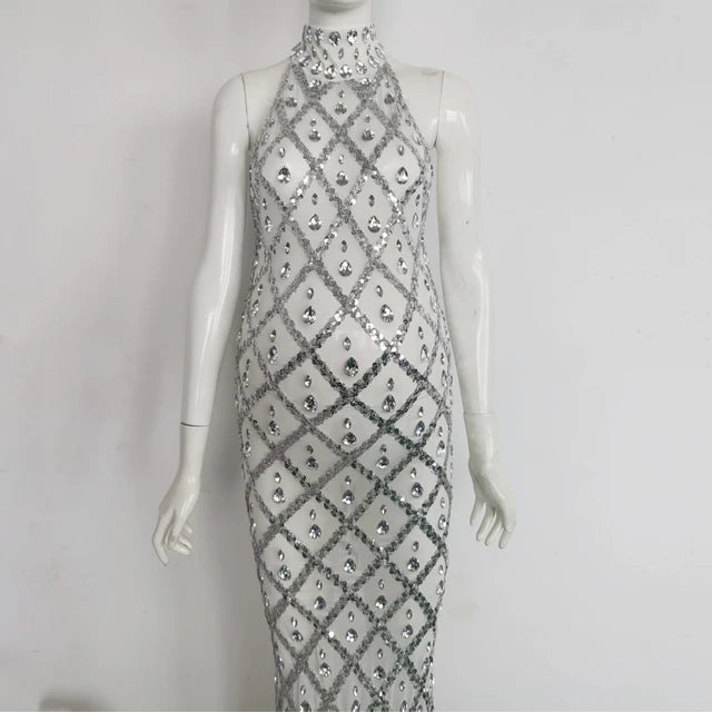 Maternity Photography Shiny Rhinestone Dress Stretchy Crystals Maternity Photo Shoot Outfit Pregnancy Photography
