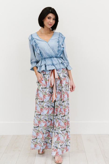 Davi & Dani Island Retreat Run Palazzo Pants in Pink