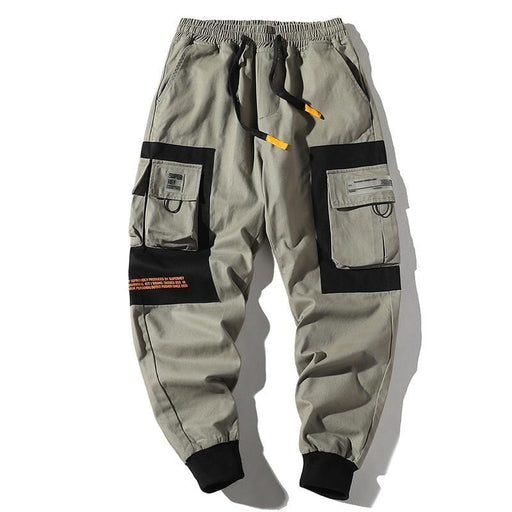 Men's Pants Men Multi pocket Elastic Waist Design Harem Pant Street Punk Hip Hop Casual Trousers Joggers Male Cargo Pants Track Pants AwsomU