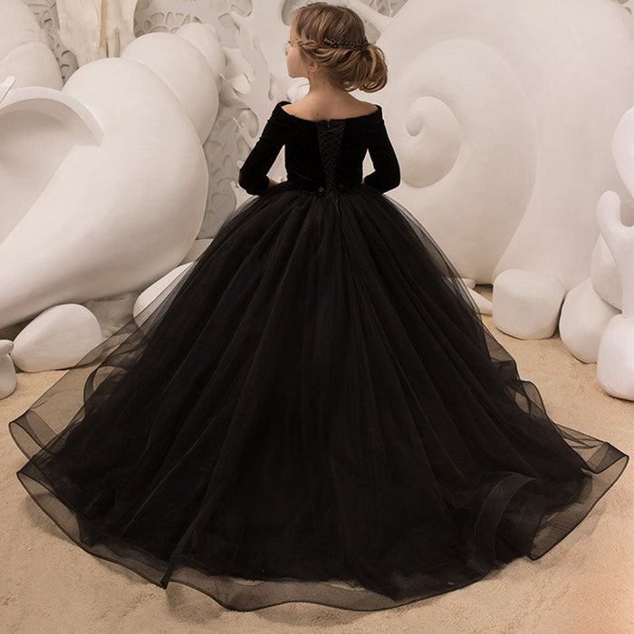 Luxury Puffy Long Evening Gowns Girls Party Dresses for Weddings - China  Frock Design for Girls and Embroider Girl Dress price | Made-in-China.com