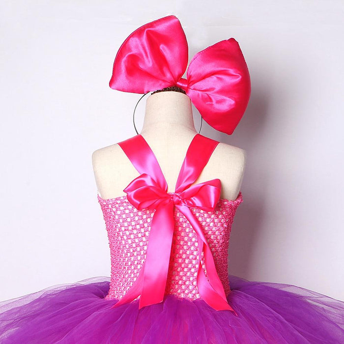 Party Costume 3 Layers Fluffy Lol Surprise Dress Up Costume for Little Girls Princess Cosplay Dresses with Big Bow Headband AwsomU